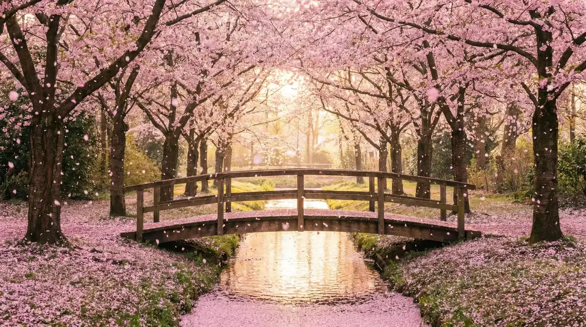 樱花桥畔 - 推拿 唯美风景